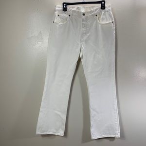 H&M white boot cut mom jean pants women’s size 10